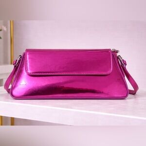 Shiny Pink Clutch Bag